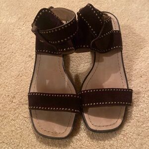 Banana Republic brown suede, studded sandals